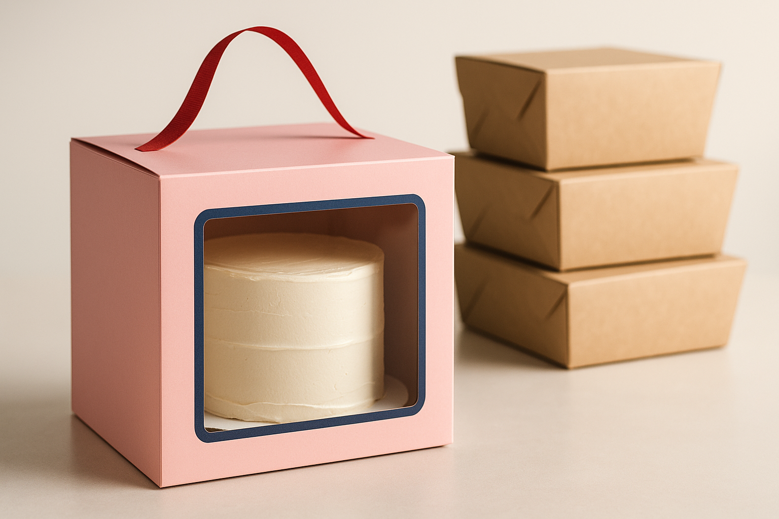 Cake boxes at wholesale: windows, food-safe boards and festival lead times
