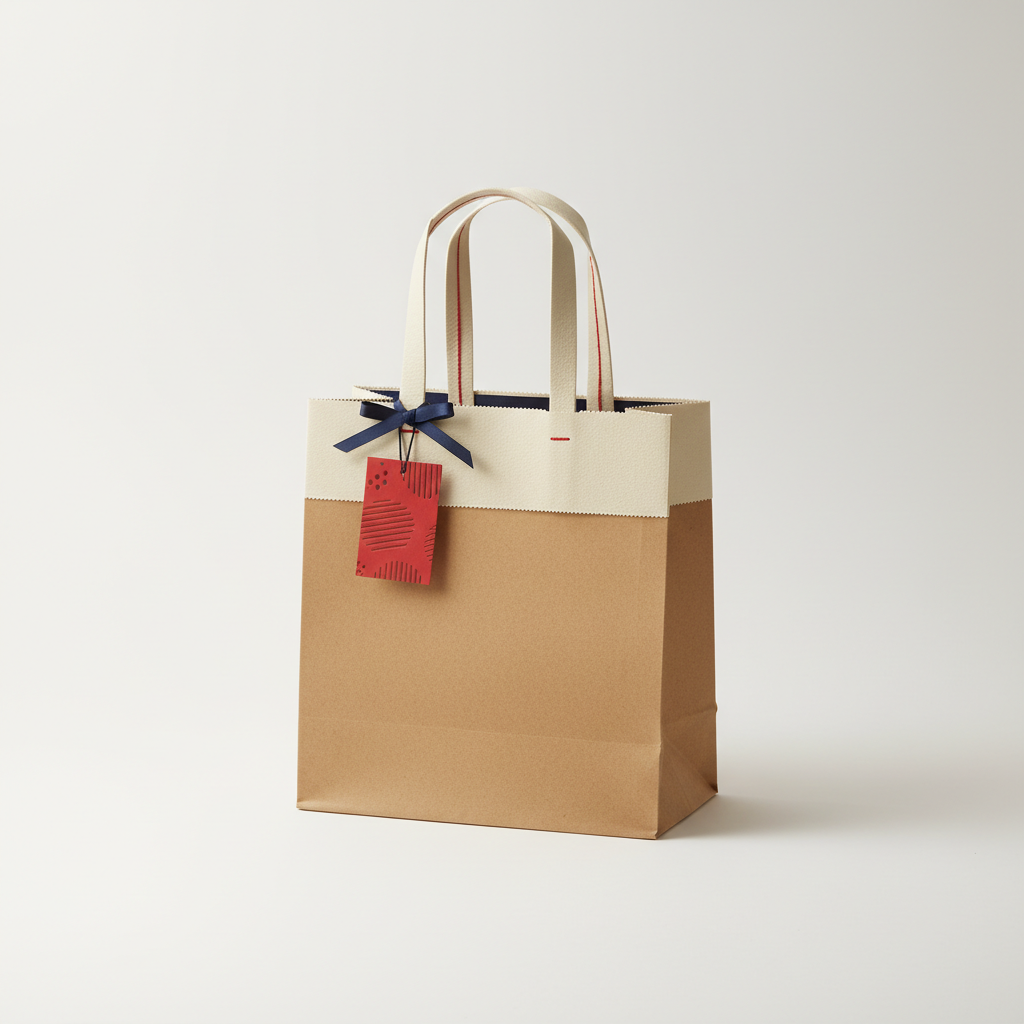 Kraft + art paper bag