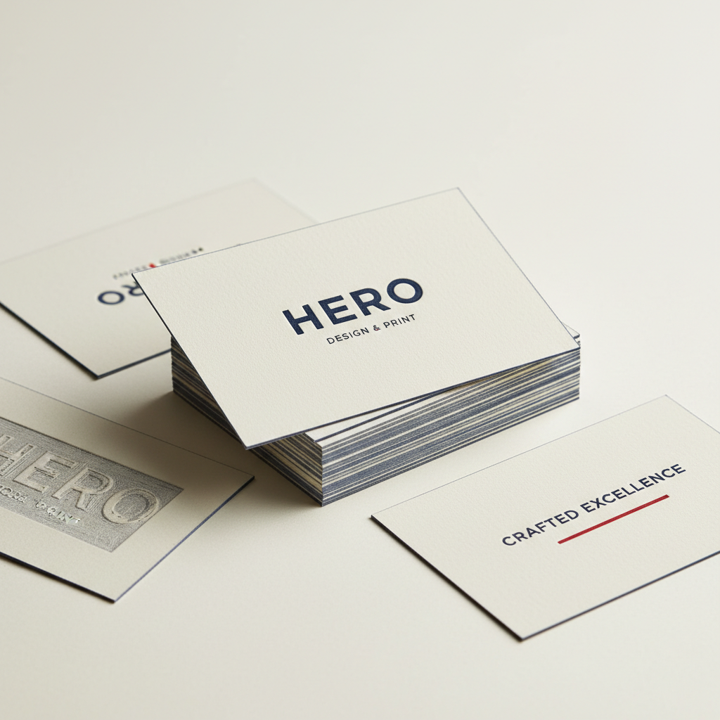 HERO · letterpress business cards