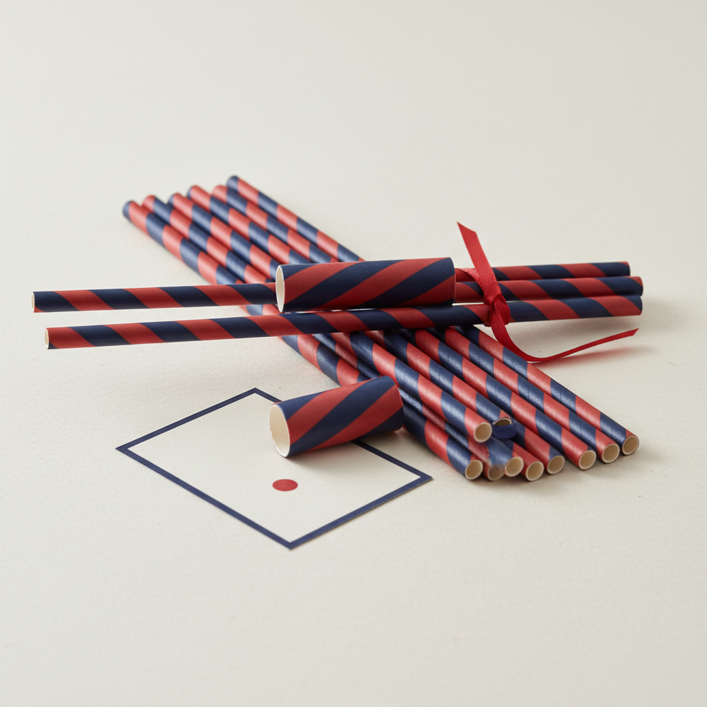 Printed drinking straws